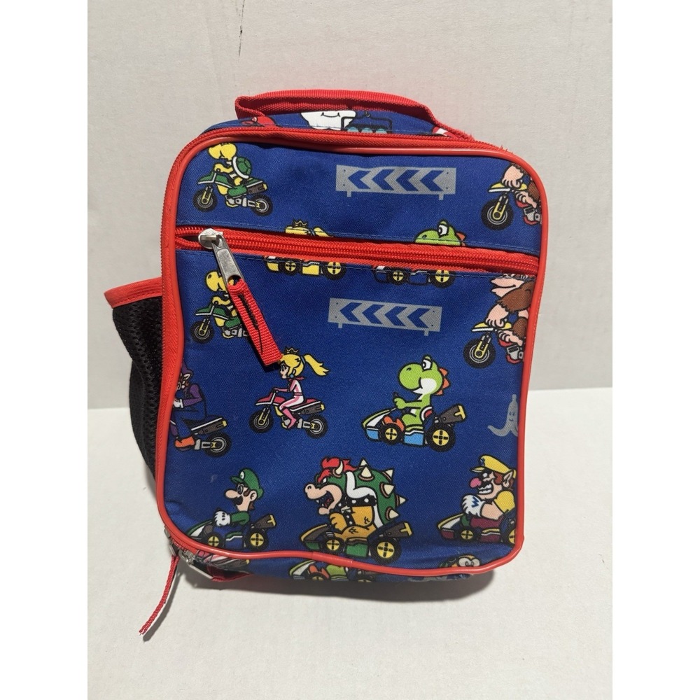 Super Mario AOP Blue & Red Insulated Lunchbag, Cooler, 2 Compartments #A103